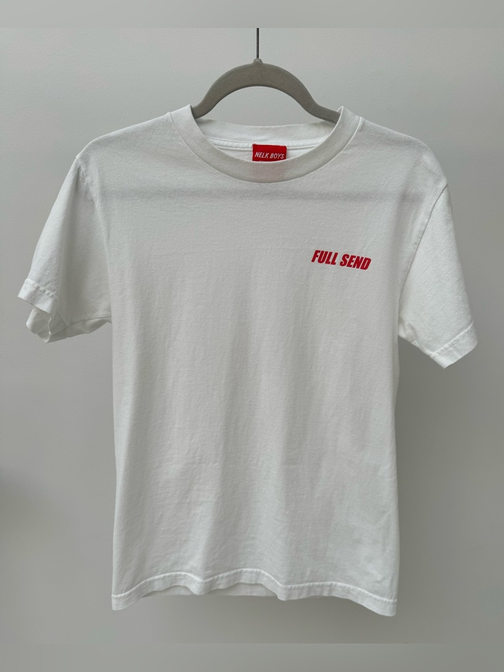 Nelk Boys Full Send T-Shirt in White, Size S‎
